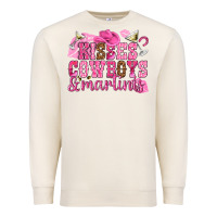 Sandshell kisses cowboys martinis Premium Sweatshirt - NancyCooperArtShop