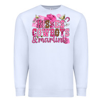 White kisses cowboys martinis Premium Sweatshirt - NancyCooperArtShop