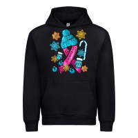 Black winter breast cancer ribbon Urban Hoodie - NancyCooperArtShop