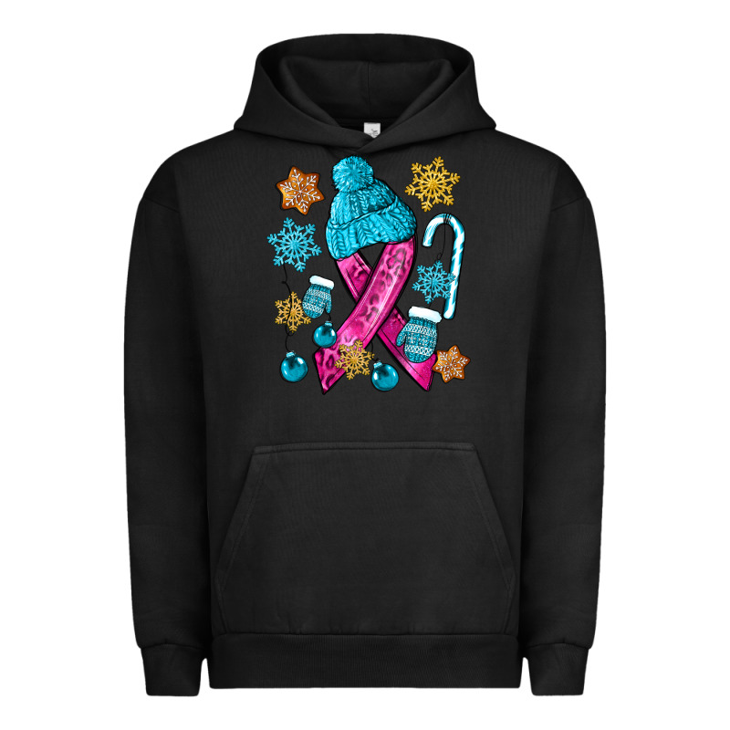 Winter Breast Cancer Ribbon Urban Hoodie by NancyCooperArtShop | Teevron