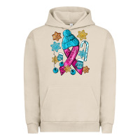 Pigment French Oak winter breast cancer ribbon Urban Hoodie - NancyCooperArtShop