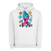 Pigment Lunar Rock winter breast cancer ribbon Urban Hoodie - NancyCooperArtShop