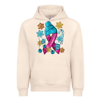 Sandshell winter breast cancer ribbon Urban Hoodie - NancyCooperArtShop