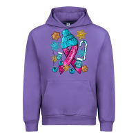 Tulip winter breast cancer ribbon Urban Hoodie - NancyCooperArtShop