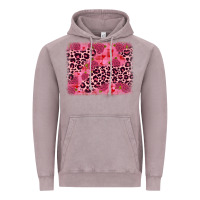 Valentine's Day Roses Leopard Background Vintage Hoodie | Teevron
