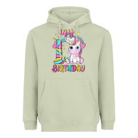 Matcha my 1 st birthday with little cute unicorn Heavyweight Hoodie - NancyCooperArtShop