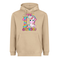 Mushroom my 1 st birthday with little cute unicorn Heavyweight Hoodie - NancyCooperArtShop