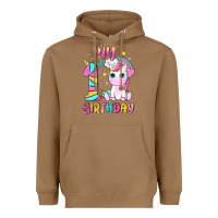 Toasted Coconut my 1 st birthday with little cute unicorn Heavyweight Hoodie - NancyCooperArtShop