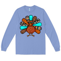 Colony Blue Thanksgiving Turkey Long Sleeve Tee - JahusDesignShop