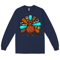 Navy Thanksgiving Turkey Long Sleeve Tee - JahusDesignShop