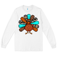 White Thanksgiving Turkey Long Sleeve Tee - JahusDesignShop