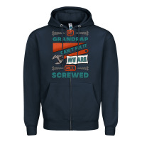 Navy if grandpap can't fix it we are all screwed Zipper Hoodie - Jasminsmagicworld