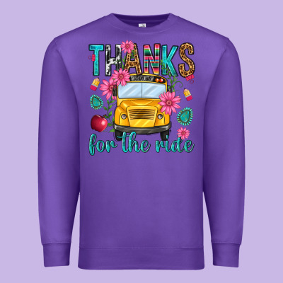 Thanks For The Ride Premium Sweatshirt Designed By Nancycooperartshop