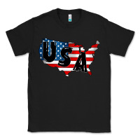 Black Usa Classic Tee - CowhideDigitalArt