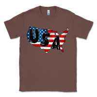 Chestnut Usa Classic Tee - CowhideDigitalArt