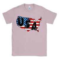 Lilac Usa Classic Tee - CowhideDigitalArt