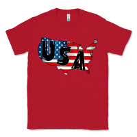 Red Usa Classic Tee - CowhideDigitalArt