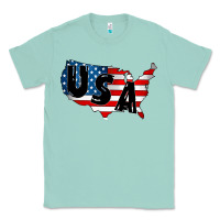 Seafoam Usa Classic Tee - CowhideDigitalArt