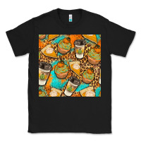 Black autumn cupcakes seamless pattern Classic Tee - BundleAndBundleShop