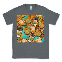 Charcoal Heather autumn cupcakes seamless pattern Classic Tee - BundleAndBundleShop