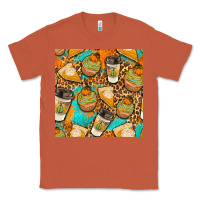 Copper autumn cupcakes seamless pattern Classic Tee - BundleAndBundleShop