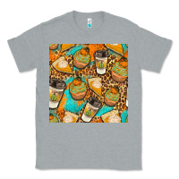Heather Grey autumn cupcakes seamless pattern Classic Tee - BundleAndBundleShop