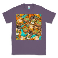 Lavender autumn cupcakes seamless pattern Classic Tee - BundleAndBundleShop