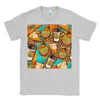 Moon Dust autumn cupcakes seamless pattern Classic Tee - BundleAndBundleShop