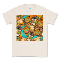 Natural autumn cupcakes seamless pattern Classic Tee - BundleAndBundleShop