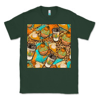 Sports Green autumn cupcakes seamless pattern Classic Tee - BundleAndBundleShop