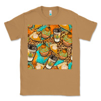 Toasted Coconut autumn cupcakes seamless pattern Classic Tee - BundleAndBundleShop