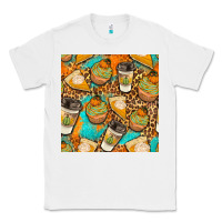 White autumn cupcakes seamless pattern Classic Tee - BundleAndBundleShop
