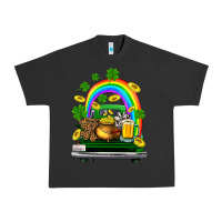 Pigment Black st patricks shamrock gold beer truck Urban Heavy Tee - FaDigitalArtStudio
