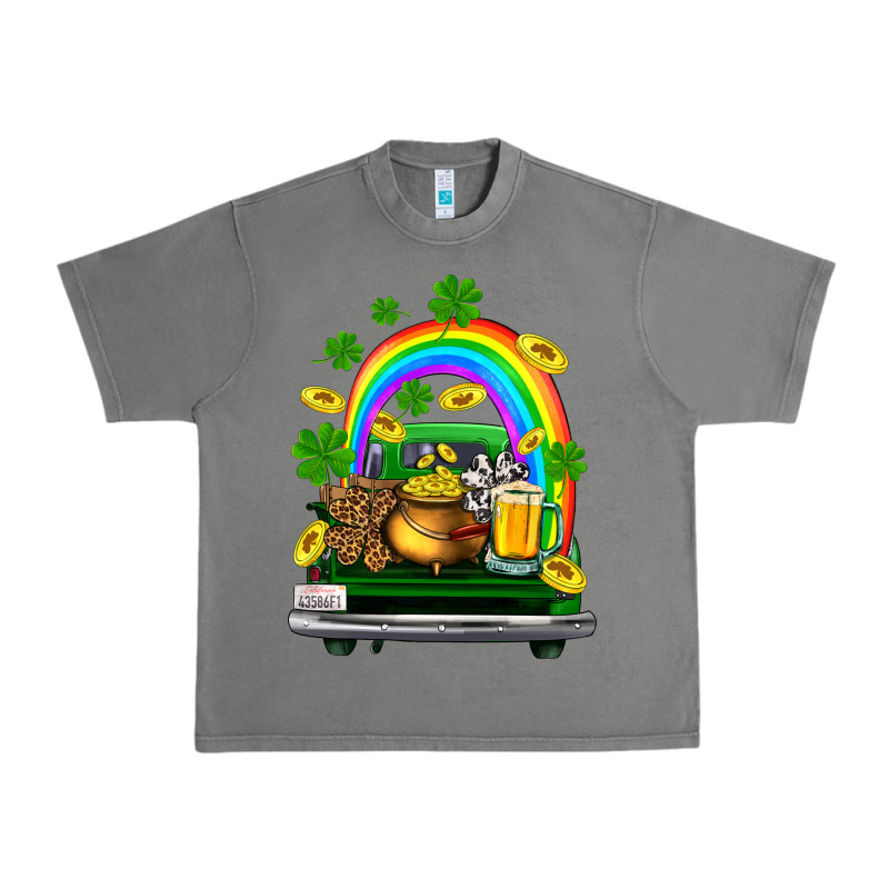St Patricks Shamrock Gold Beer Truck Urban Heavy Tee by FaDigitalArtStudio | Teevron