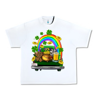White st patricks shamrock gold beer truck Urban Heavy Tee - FaDigitalArtStudio
