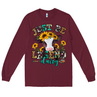 Burgundy just be legend dairy heifer Long Sleeve Tee - Jasminsmagicworld