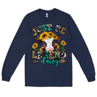 Navy just be legend dairy heifer Long Sleeve Tee - Jasminsmagicworld