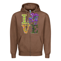 Chestnut mardi gras love mask Zipper Hoodie - BarkalooDesign