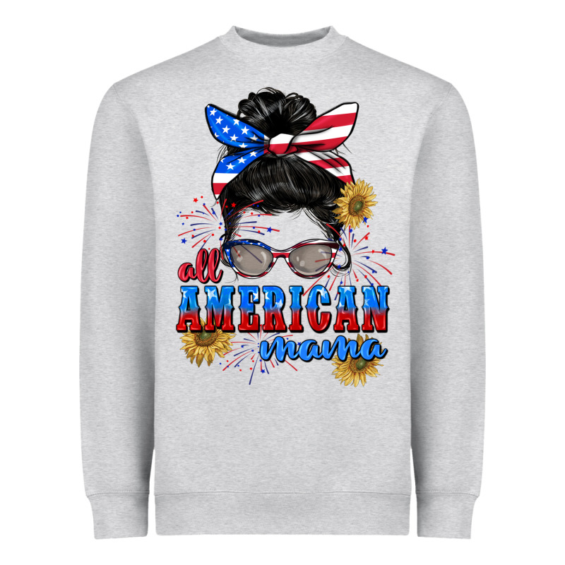 All American Mama 4th Of July Heavyweight Sweatshirt by CowGirlArtShop | Teevron