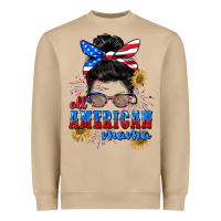 Mushroom All American Mama 4th of July Heavyweight Sweatshirt - CowGirlArtShop