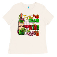 Tis The Season To Wine Ladies Tee | Teevron