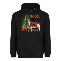 Black mooey christmas Heavyweight Hoodie - MaliasSmallBusiness