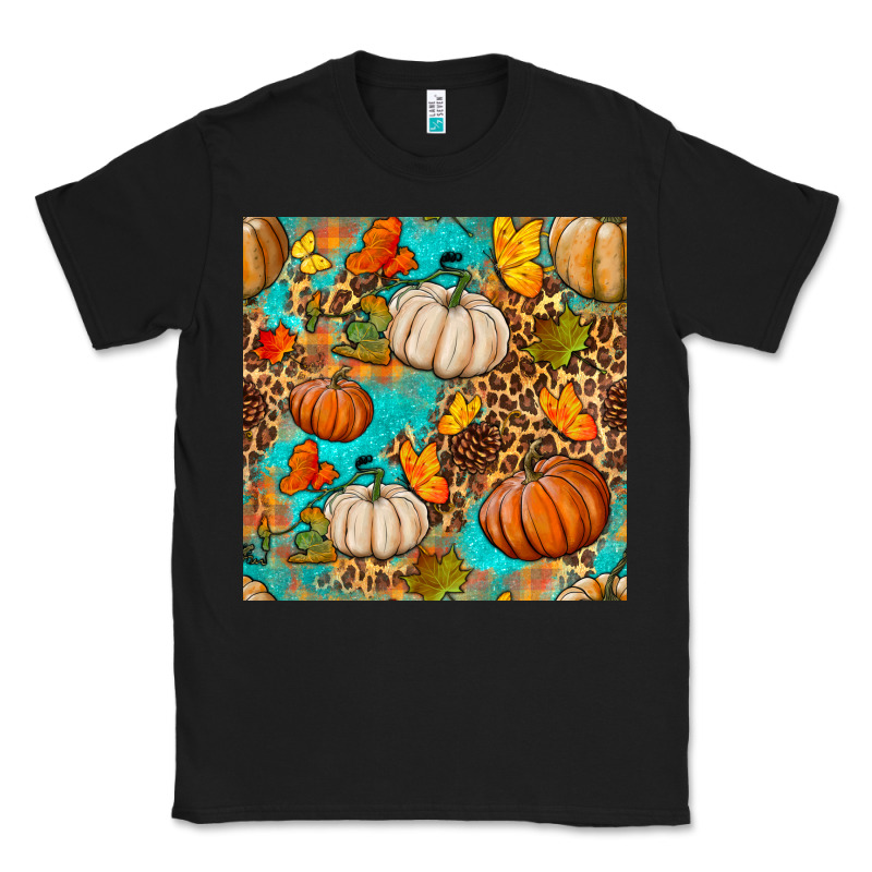 Fall Pumpkin Seamless Pattern Classic Tee by BundleAndBundleShop | Teevron