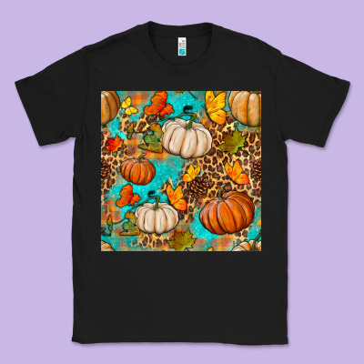 Fall Pumpkin Seamless Pattern Classic Tee Designed By Bundleandbundleshop
