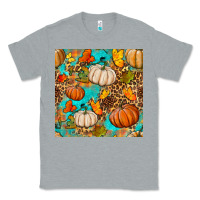 Heather Grey fall pumpkin seamless pattern Classic Tee - BundleAndBundleShop