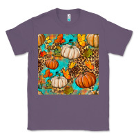 Lavender fall pumpkin seamless pattern Classic Tee - BundleAndBundleShop