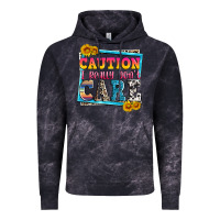 Cloud Black caution i really don't care Vintage Hoodie - Zillion Design Studio