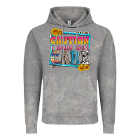 Cloud Rock caution i really don't care Vintage Hoodie - Zillion Design Studio
