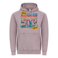 Vintage Zinc caution i really don't care Vintage Hoodie - Zillion Design Studio