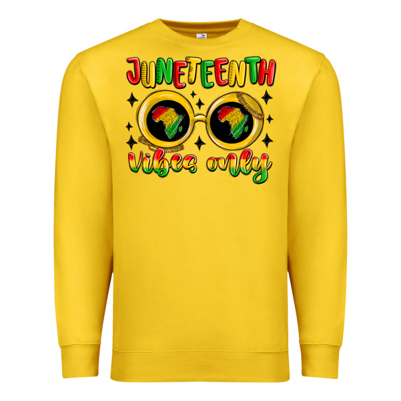 Juneteenth Vibes Only Premium Sweatshirt by MaliasSmallBusiness | Teevron